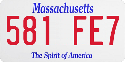 MA license plate 581FE7