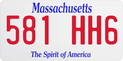 MA license plate 581HH6