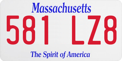 MA license plate 581LZ8