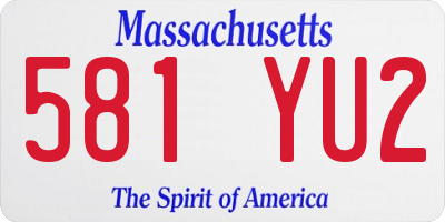 MA license plate 581YU2