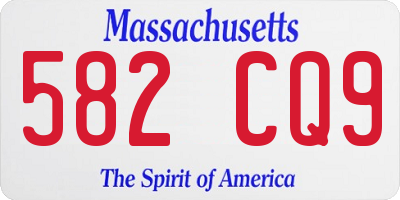 MA license plate 582CQ9