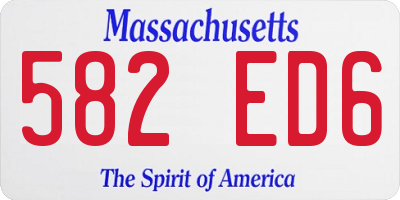 MA license plate 582ED6