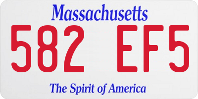 MA license plate 582EF5