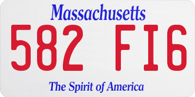 MA license plate 582FI6