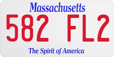 MA license plate 582FL2