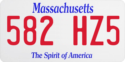 MA license plate 582HZ5