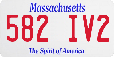 MA license plate 582IV2