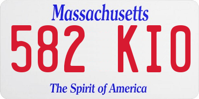 MA license plate 582KI0