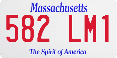 MA license plate 582LM1