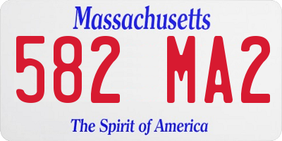 MA license plate 582MA2