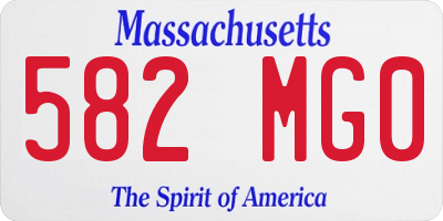 MA license plate 582MG0