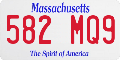 MA license plate 582MQ9