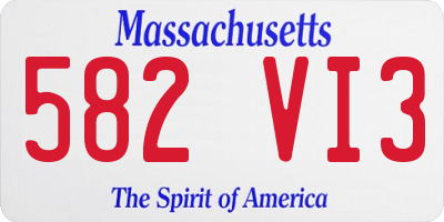 MA license plate 582VI3