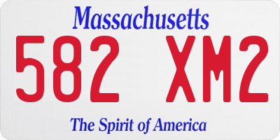 MA license plate 582XM2