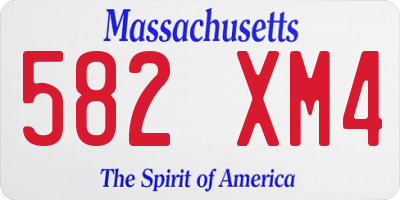 MA license plate 582XM4