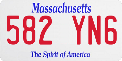 MA license plate 582YN6