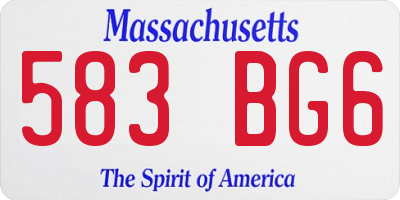 MA license plate 583BG6