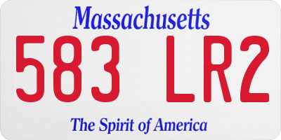 MA license plate 583LR2