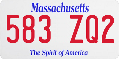 MA license plate 583ZQ2