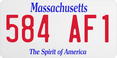 MA license plate 584AF1
