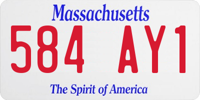 MA license plate 584AY1