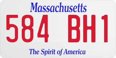 MA license plate 584BH1