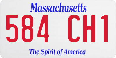 MA license plate 584CH1