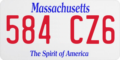 MA license plate 584CZ6