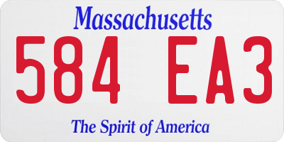 MA license plate 584EA3