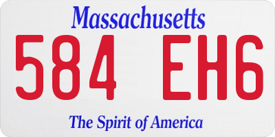 MA license plate 584EH6