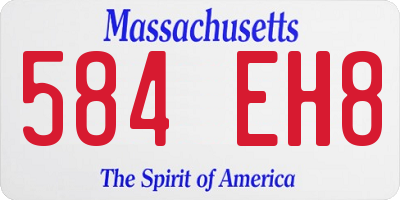 MA license plate 584EH8