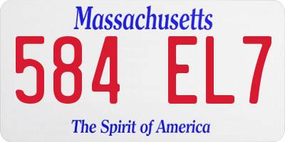MA license plate 584EL7