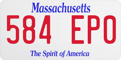 MA license plate 584EP0