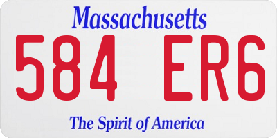 MA license plate 584ER6