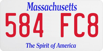 MA license plate 584FC8