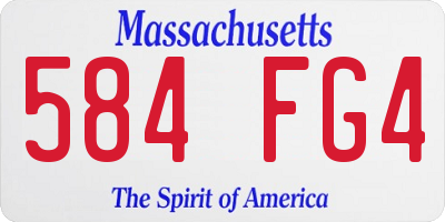 MA license plate 584FG4