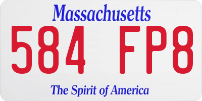 MA license plate 584FP8