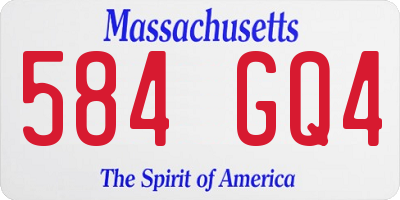 MA license plate 584GQ4