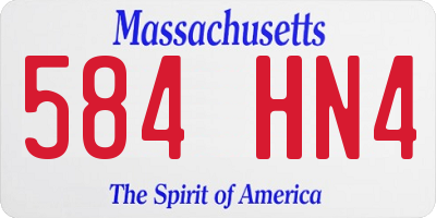 MA license plate 584HN4
