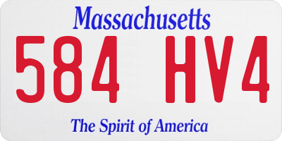 MA license plate 584HV4