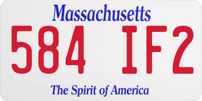 MA license plate 584IF2