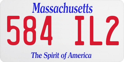 MA license plate 584IL2