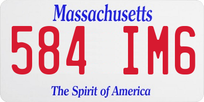 MA license plate 584IM6