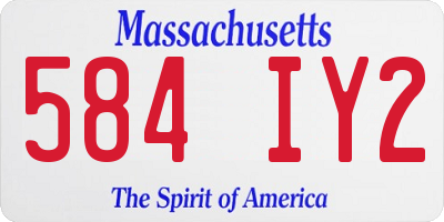 MA license plate 584IY2