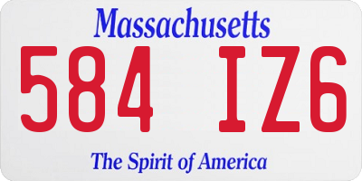 MA license plate 584IZ6