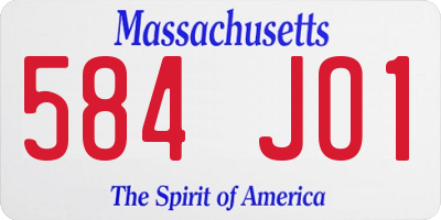 MA license plate 584JO1