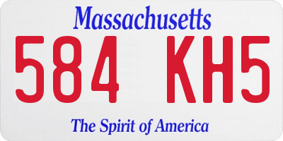 MA license plate 584KH5