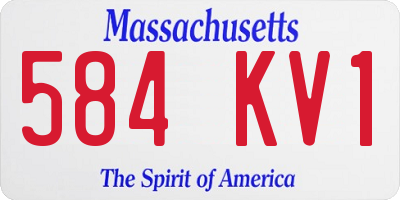 MA license plate 584KV1