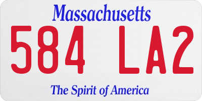 MA license plate 584LA2