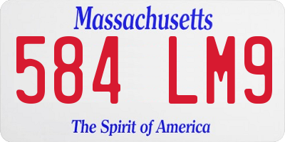 MA license plate 584LM9